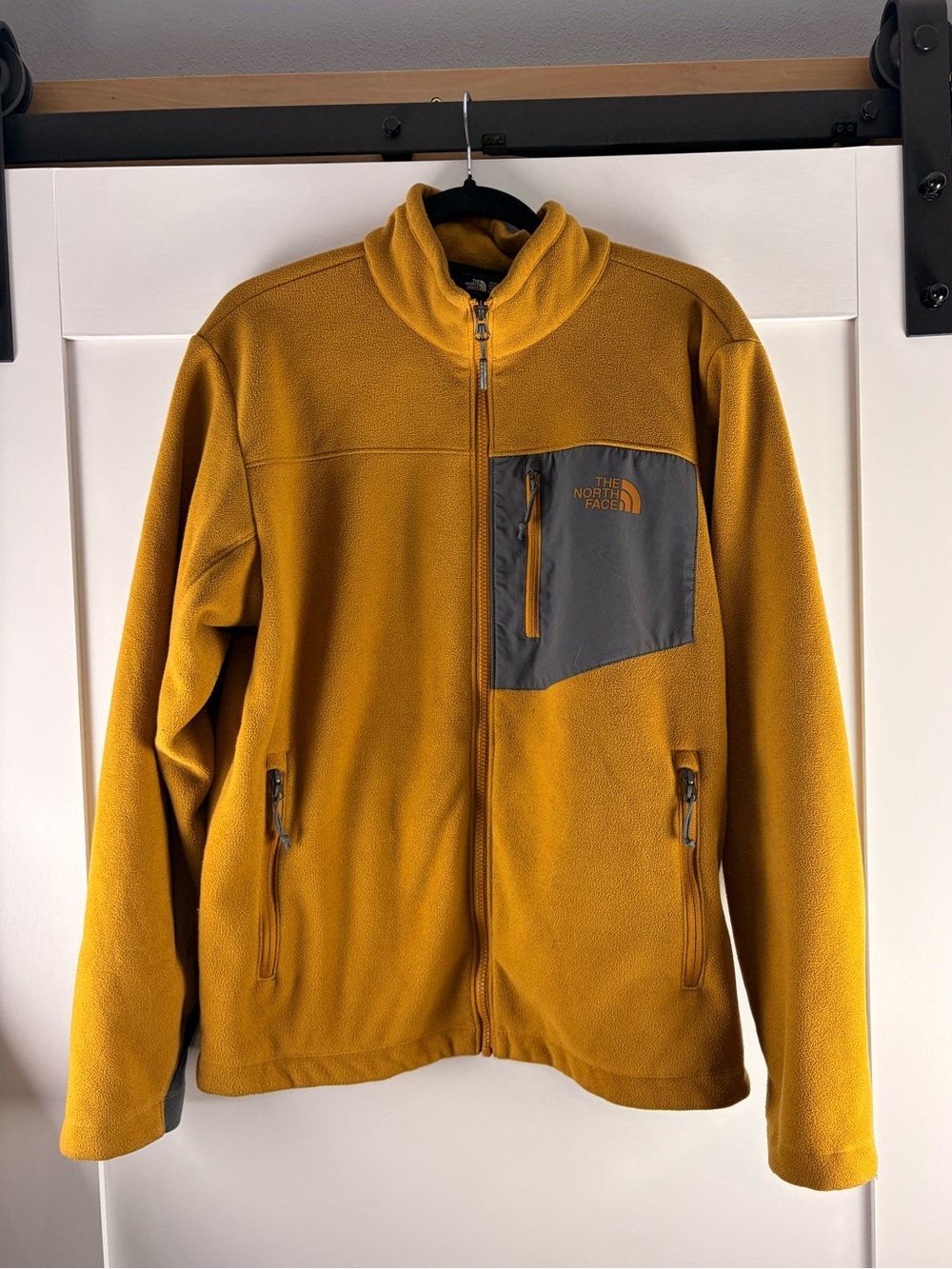 The North Face Full Zip Fleece Jacket Mustard Gold Men’s M